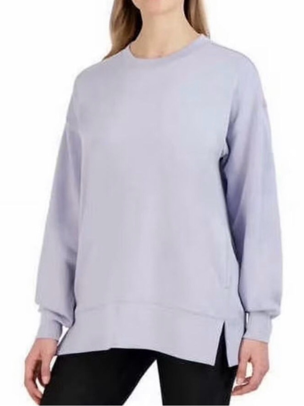 Sage Collective Light Purple Pocket Tunic Crewneck Sweatshirt S - GUC